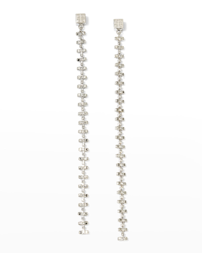Shop Givenchy 4g Crystal Earrings In Silvery