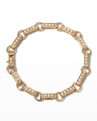 Shop Sydney Evan Men's 14k Yellow Gold Diamond Pavé Chain Bracelet