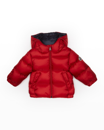 Shop Moncler Boy's New Macaire Solid Jacket In Red
