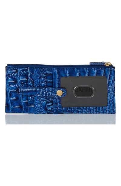 Shop Brahmin Croc Embossed Leather Credit Card Wallet In Vista Blue Ombre Melbourne