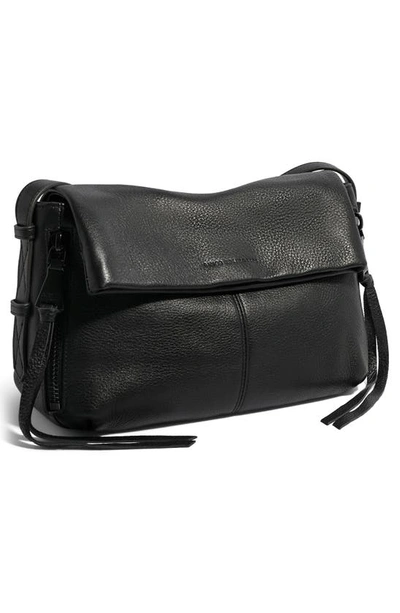 Aimee Kestenberg Free Bird Leather Shoulder Bag In Black W/ Black