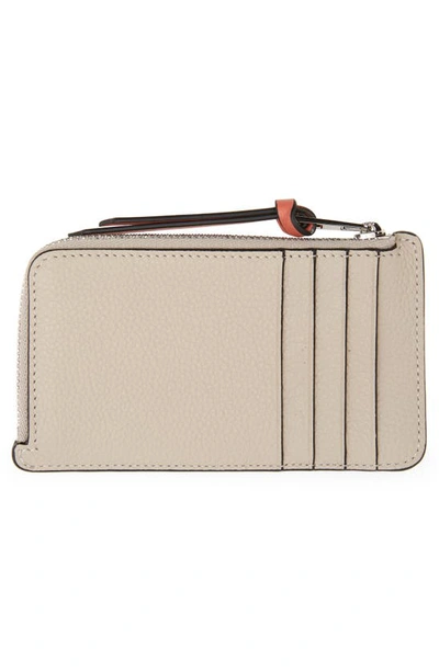 Shop Loewe Leather Card & Coin Case In Light Oat/ Honey 2463