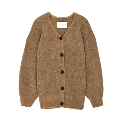 Shop By Malene Birger Cinnum Brown Wool-blend Cardigan