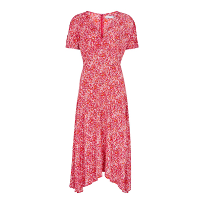 Shop Faithfull The Brand Raphaela Floral-print Midi Dress In Pink