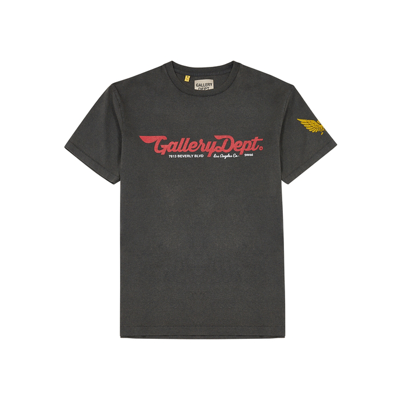 Shop Gallery Dept. Mechanic Black Faded Cotton T-shirt