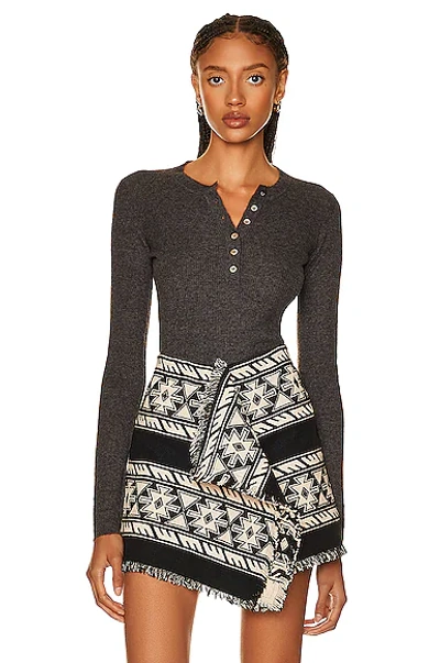 Shop Isabel Marant Étoile Faustine Top In Anthracite