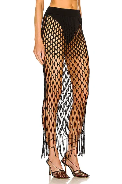 Shop Dion Lee Reef Net Skirt In Black