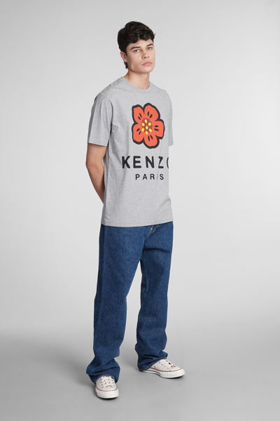 Shop Kenzo T-shirt In Grey Cotton