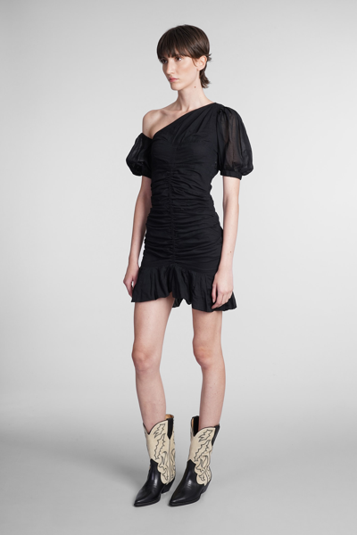 Shop Isabel Marant Étoile Lecia Dress In Black Cotton