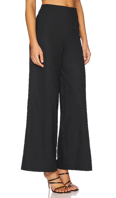 Shop Sndys Nina Linen Pant In Black
