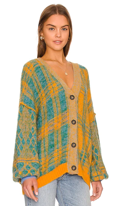 Shop Free People Sepia Cardi In Yellow