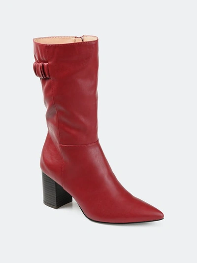 Shop Journee Collection Women's Tru Comfort Foam Wide Calf Wilo Boot In Red