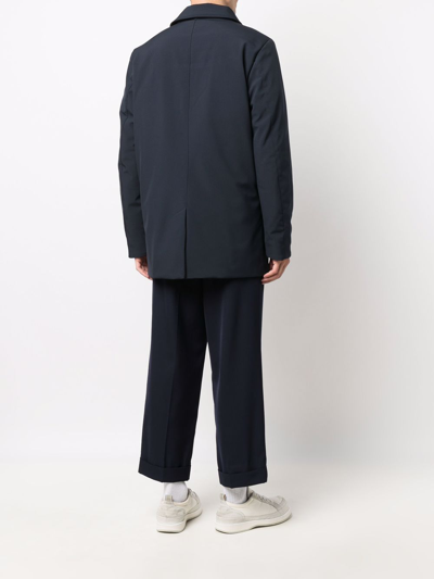 Shop Woolrich Cappotto Barrow Mac In Blue