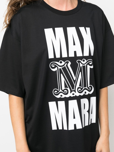 Shop Max Mara T-shirt Carlo In Black