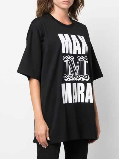 Shop Max Mara T-shirt Carlo In Black