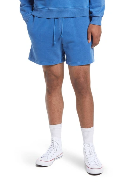 Shop Elwood Core French Terry Sweat Shorts In Vintage Royal