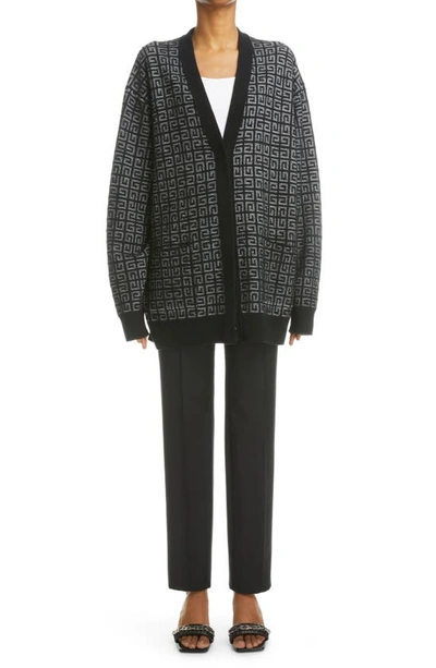 Shop Givenchy Turnlock Wool & Mohair Trousers In 001-black