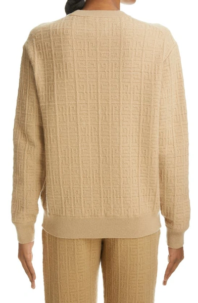 Shop Givenchy 4g Cashmere Sweater In 280-beige Camel