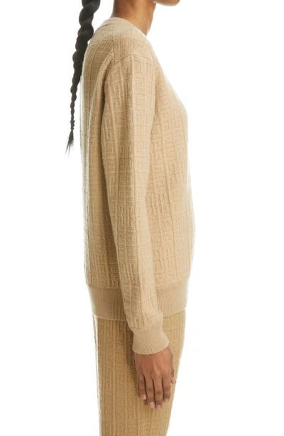 Shop Givenchy 4g Cashmere Sweater In 280-beige Camel