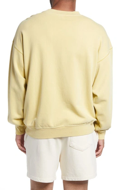 Shop Elwood Core Oversize Crewneck Sweatshirt In Vintage Yellow