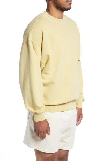 Shop Elwood Core Oversize Crewneck Sweatshirt In Vintage Yellow