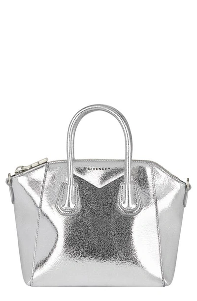 Antigona leather clutch bag Givenchy Silver in Leather - 15546839