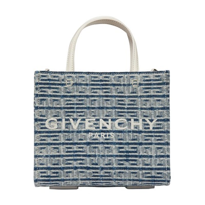 Shop Givenchy Mini G Tote Shopping Bag In Bleu Denim