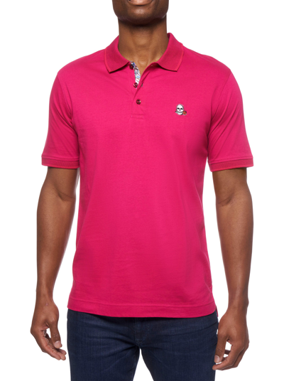 Shop Robert Graham Archie Polo In Berry