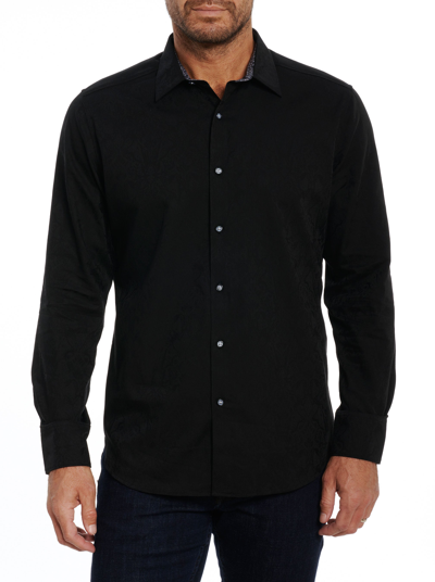 Shop Robert Graham Highland Long Sleeve Button Down Shirt Tall In Black