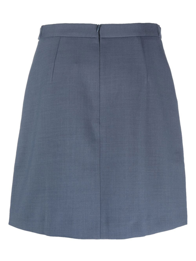 Shop Tommy Hilfiger A-line Tailored Skirt In Blue