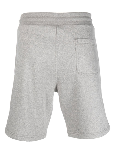 Shop Tommy Hilfiger Drawstring-waist Cotton Track Shorts In Grau