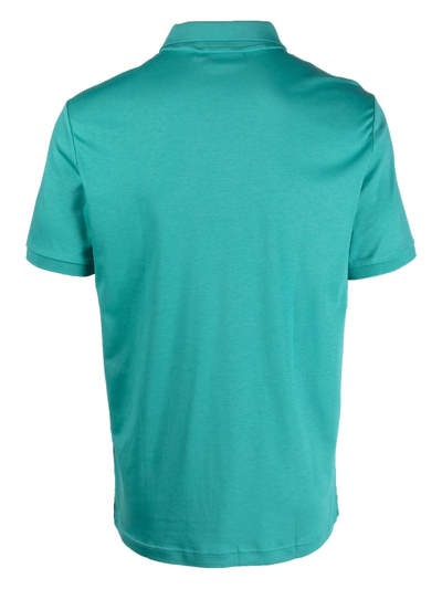 Shop Calvin Klein Chest Logo-print Polo Shirt In Blau