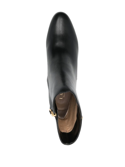 Shop Lauren Ralph Lauren Wendey 50mm Ankle Boots In Schwarz