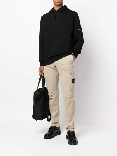 Shop Stone Island Compass-patch Cargo Trousers In Nude