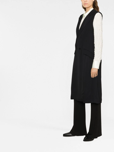 Karl Lagerfeld Peak-lapels Double-breasted Vest In Schwarz