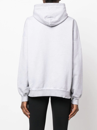 Balenciaga Grey Cotton Oversize Sweatshirt In Multi