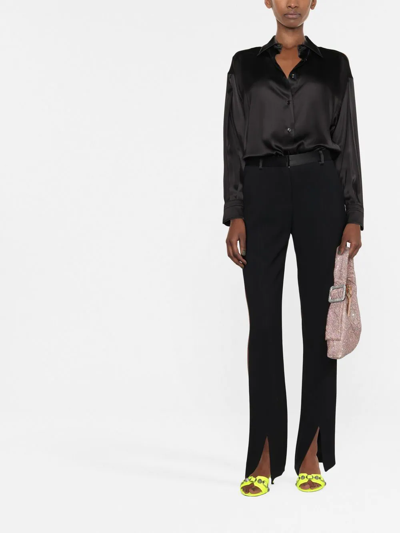 Shop Tom Ford Pointed-collar Button-up Shirt In Schwarz