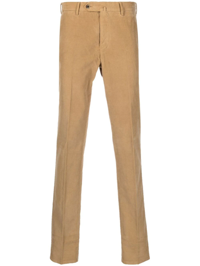 Pt Torino Slim Fit Cotton Twill Chino Pants In Nude