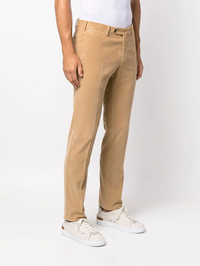 Pt Torino Slim Fit Cotton Twill Chino Pants In Nude