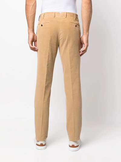 Pt Torino Slim Fit Cotton Twill Chino Pants In Nude