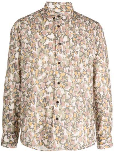 Shop Isabel Marant Floral-print Cotton Shirt In Nude