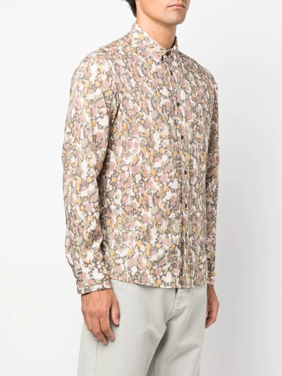 Shop Isabel Marant Floral-print Cotton Shirt In Nude