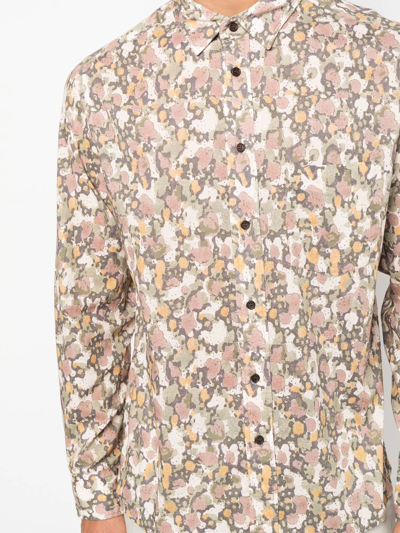 Shop Isabel Marant Floral-print Cotton Shirt In Nude