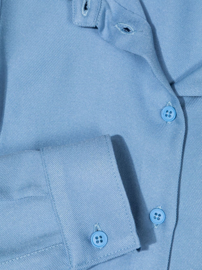 Shop Mi Mi Sol Long-sleeve Buttoned Shirt In Blau
