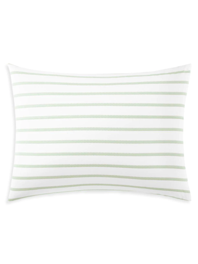 Shop Peacock Alley Ribbon Stripe Percale Sleeping Shams In Olive