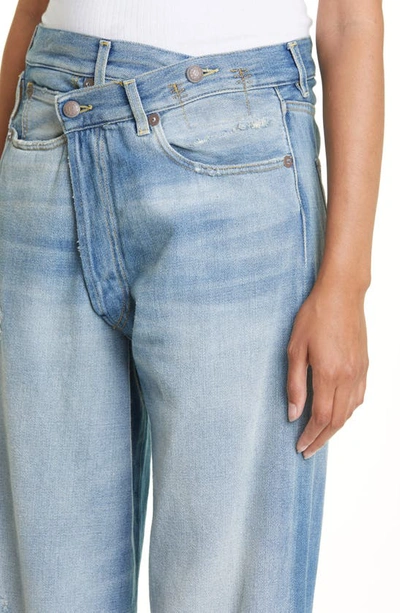 Shop R13 Crossover Waist Wide Leg Jeans In Delancey