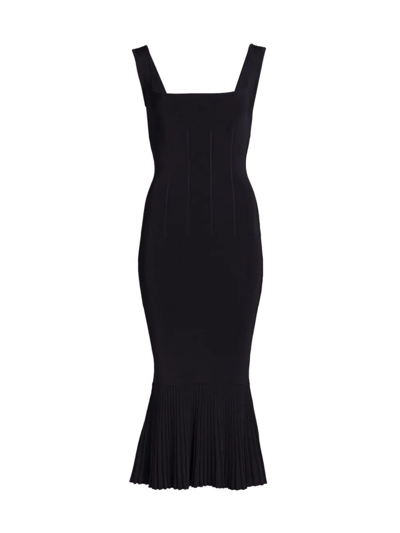 Shop Galvan Women's Atalanta Sleeveless Knit Midi-dress In Black