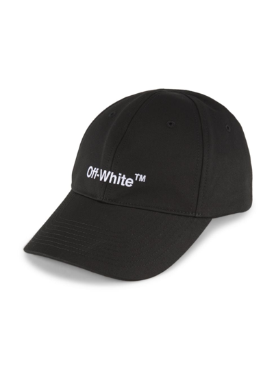 Shop Off-white Women's Helvetica Baseball Cap In Black White