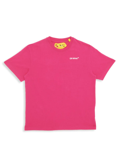 Shop Off-white Little Girl's & Girl's Rubber Arrow T-shirt In Fuchsia
