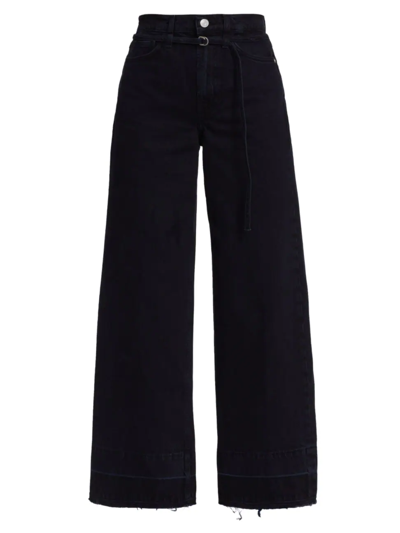 Shop Frame Women's Le Baggy High-rise Palazzo Jeans In Supermoon